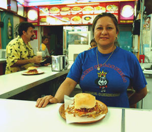 A meal on a bun