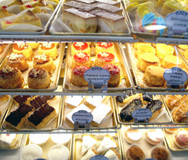 Bakery treats on display